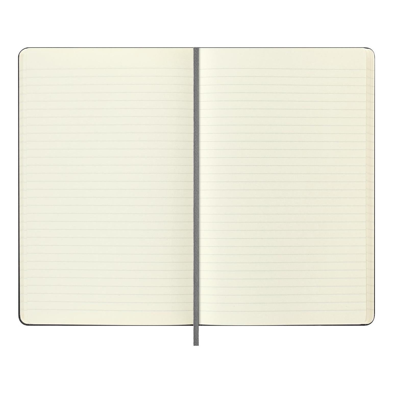 Festive Large 13X21 Notebook - Ruled Pages - Black