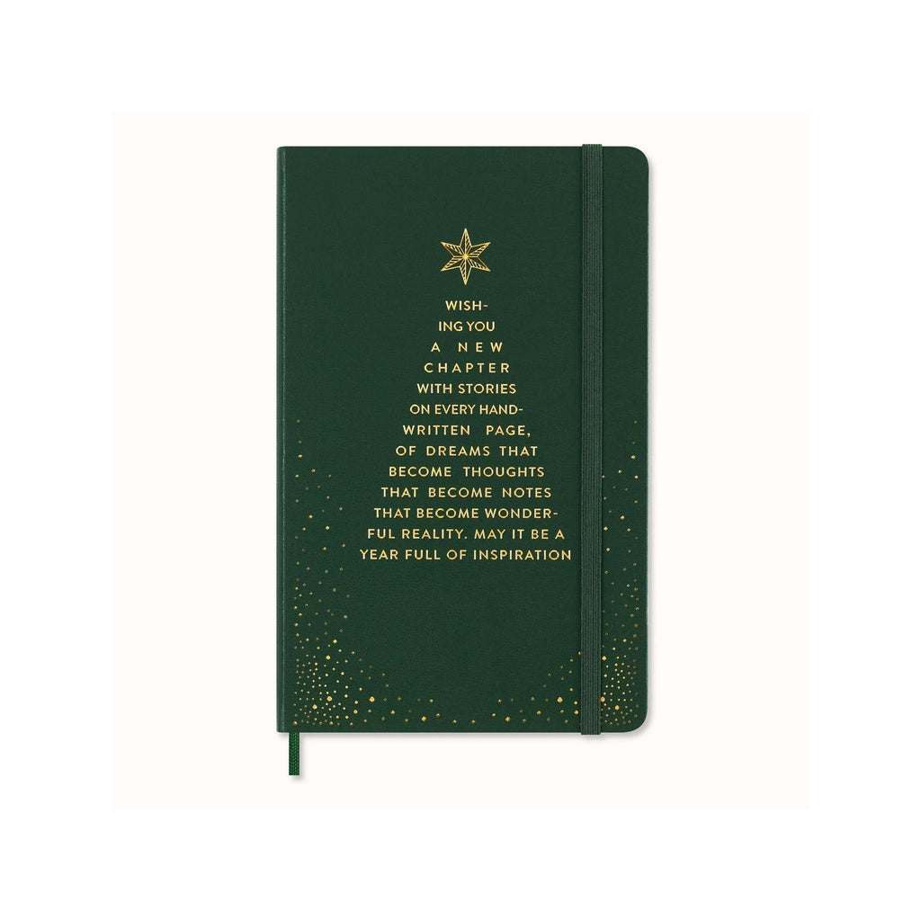 Carnet Fêtes Large 13X21 - Pages Lignées - Vert Myrte