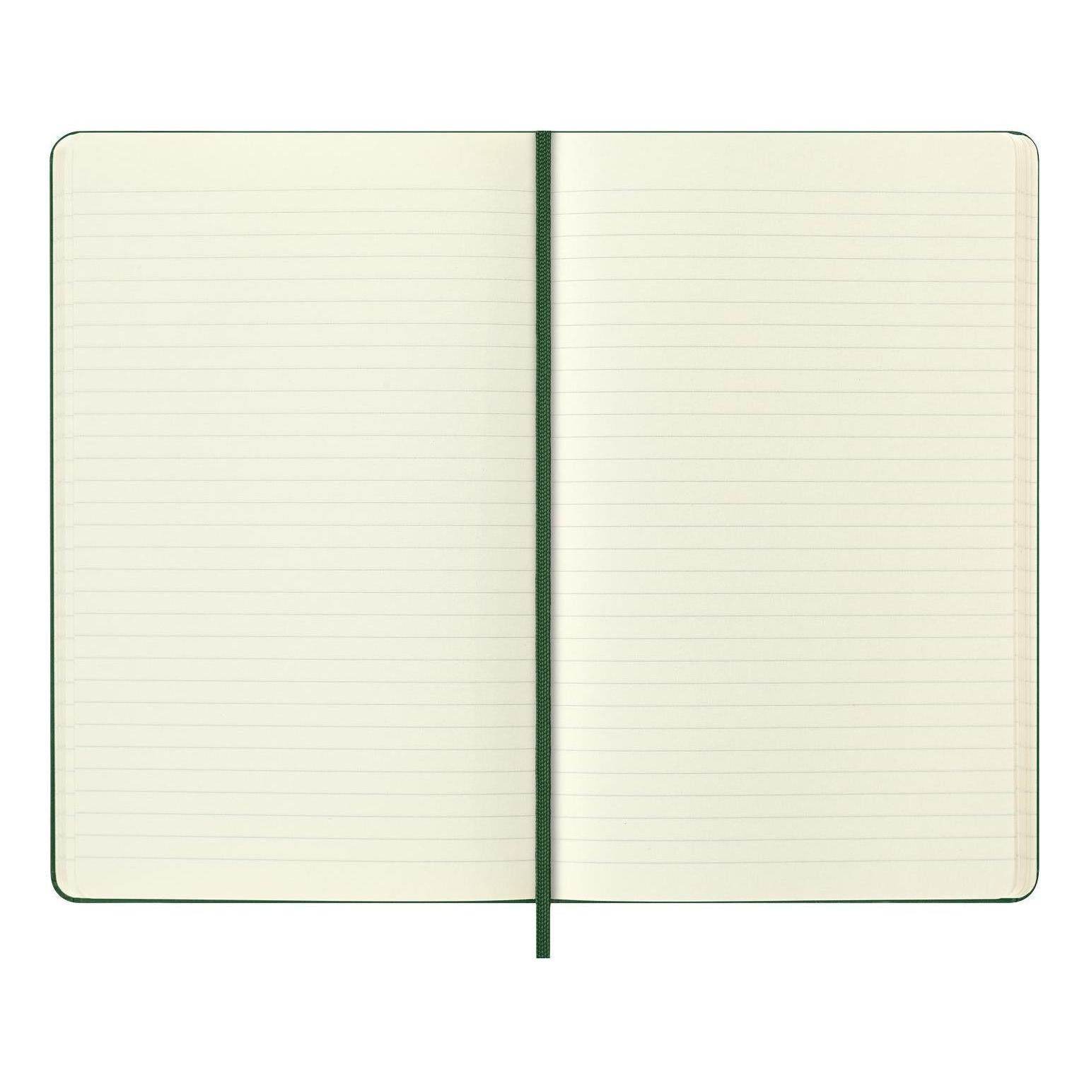 Carnet Fêtes Large 13X21 - Pages Lignées - Vert Myrte