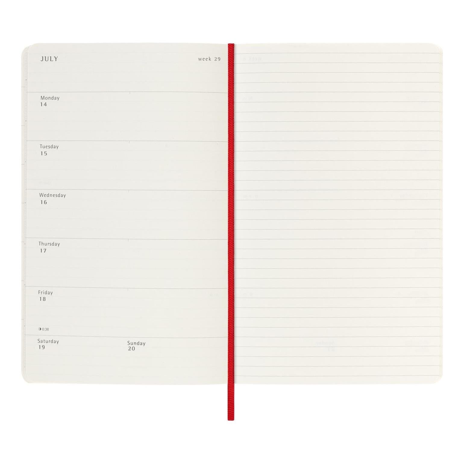 18-Month Classic Planner Large 13x21 - Weekly Notebook - Scarlet Red