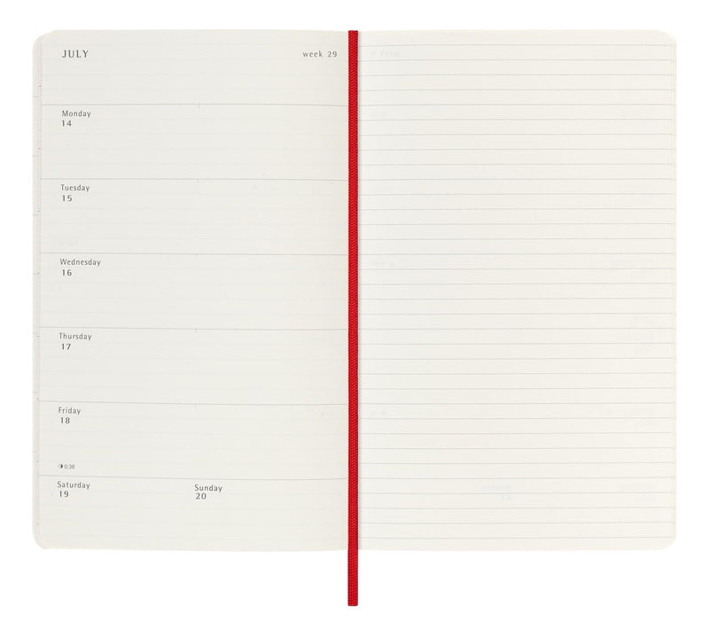 Diary - 18 Months - Pu - Polyurethane - Scarlet Red