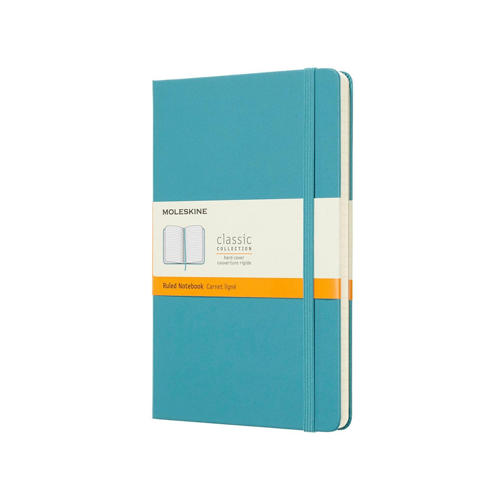 Carnet Classique Large 13X21 - Pages Lignées - Bleu Récif