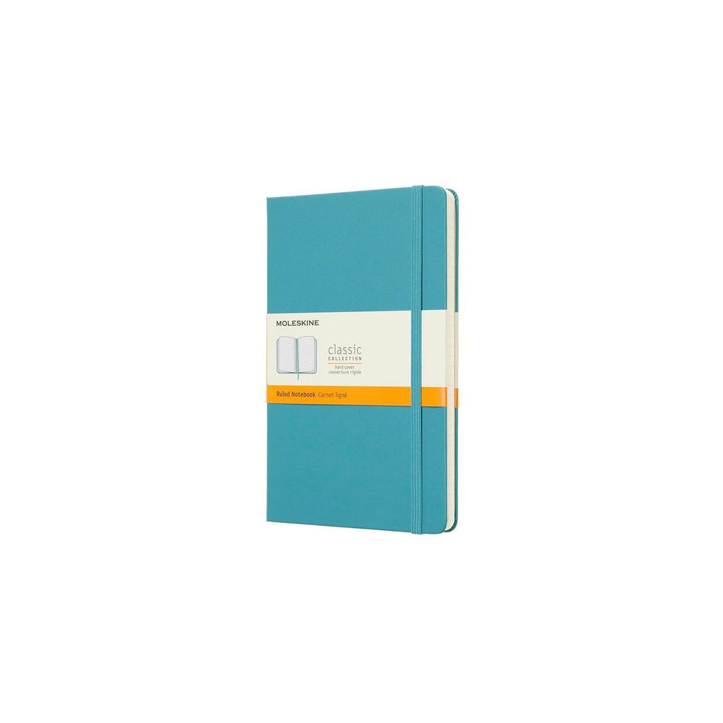 Carnet Classique Large 13X21 - Pages Lignées - Bleu Récif