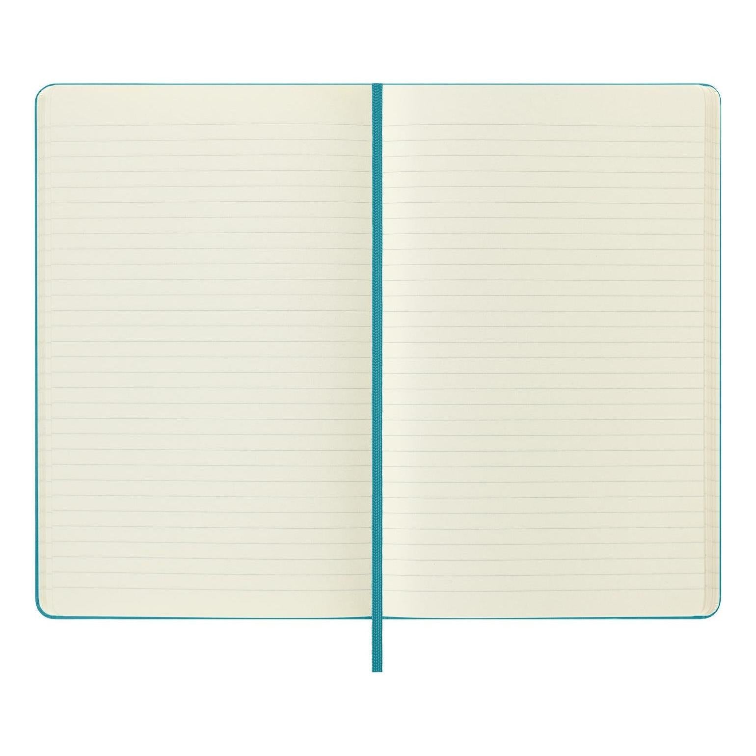 Carnet Classique Large 13X21 - Pages Lignées - Bleu Récif