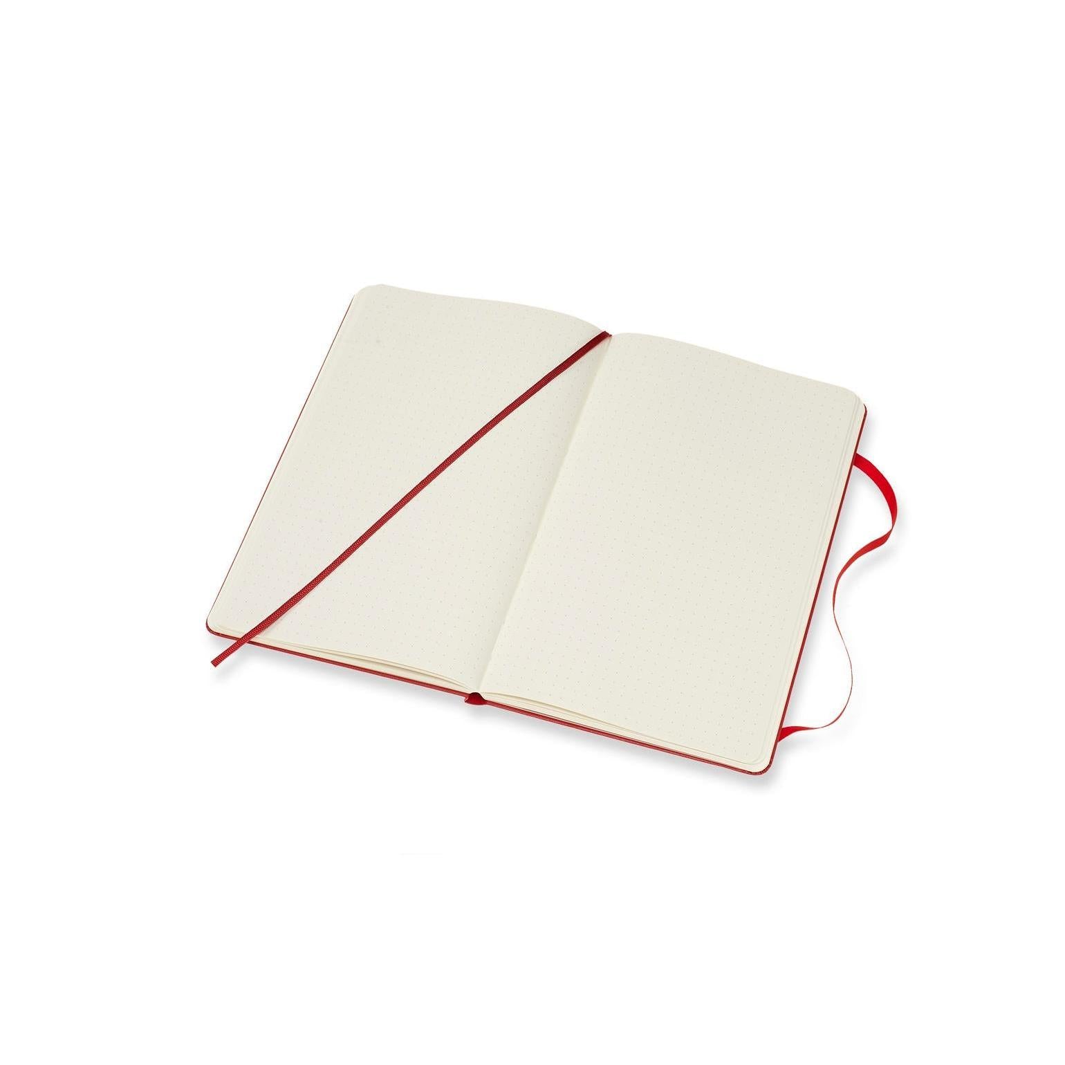 Carnet Classique Large 13X21 - Pages Pointillées - Rouge Écarlate