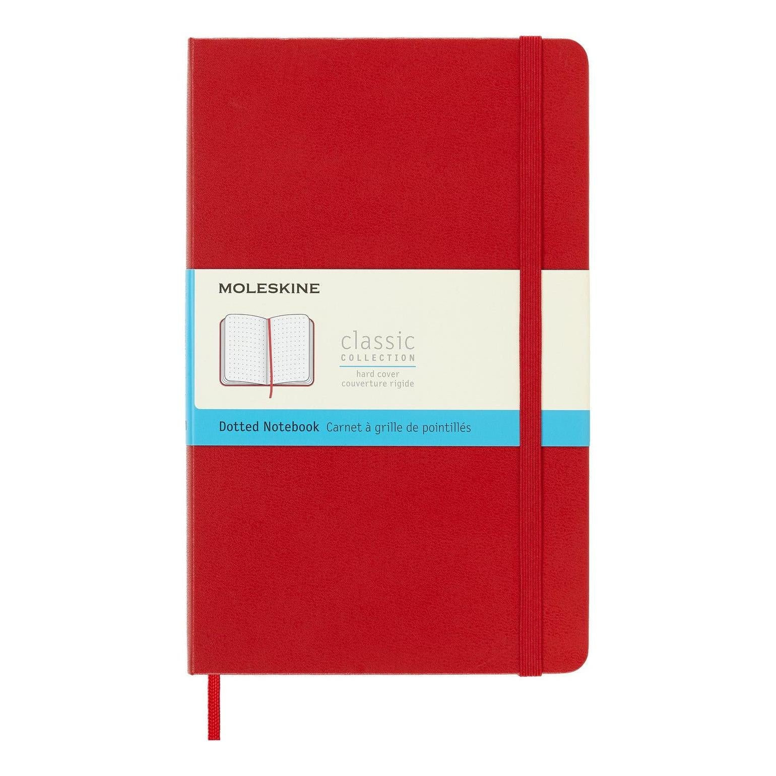 Carnet Classique Large 13X21 - Pages Pointillées - Rouge Écarlate