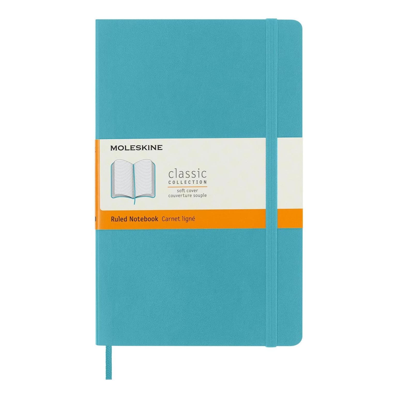 Classic Notebook Large 13x21 - Ruled Pages - Reef Blue