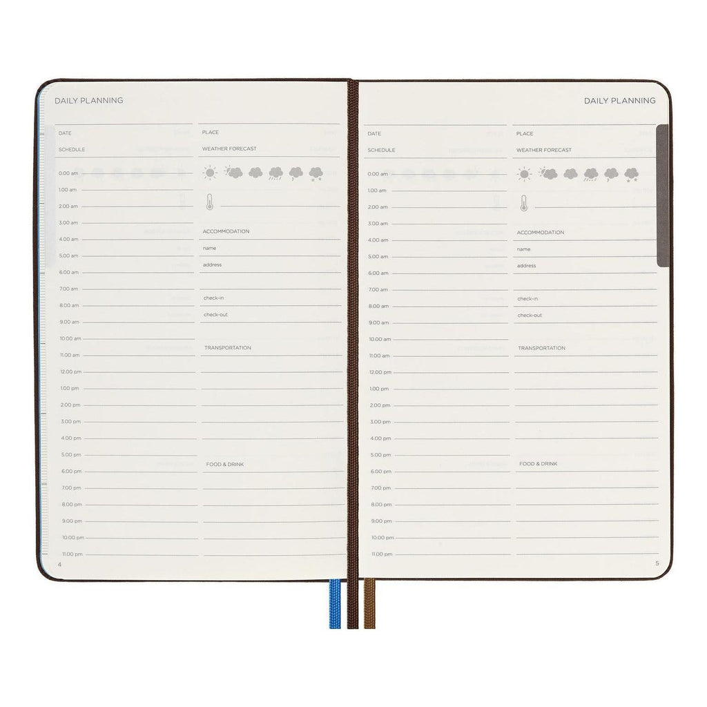 Traveller Medium 11.5X18 Notebook - Text - Coffee Brown