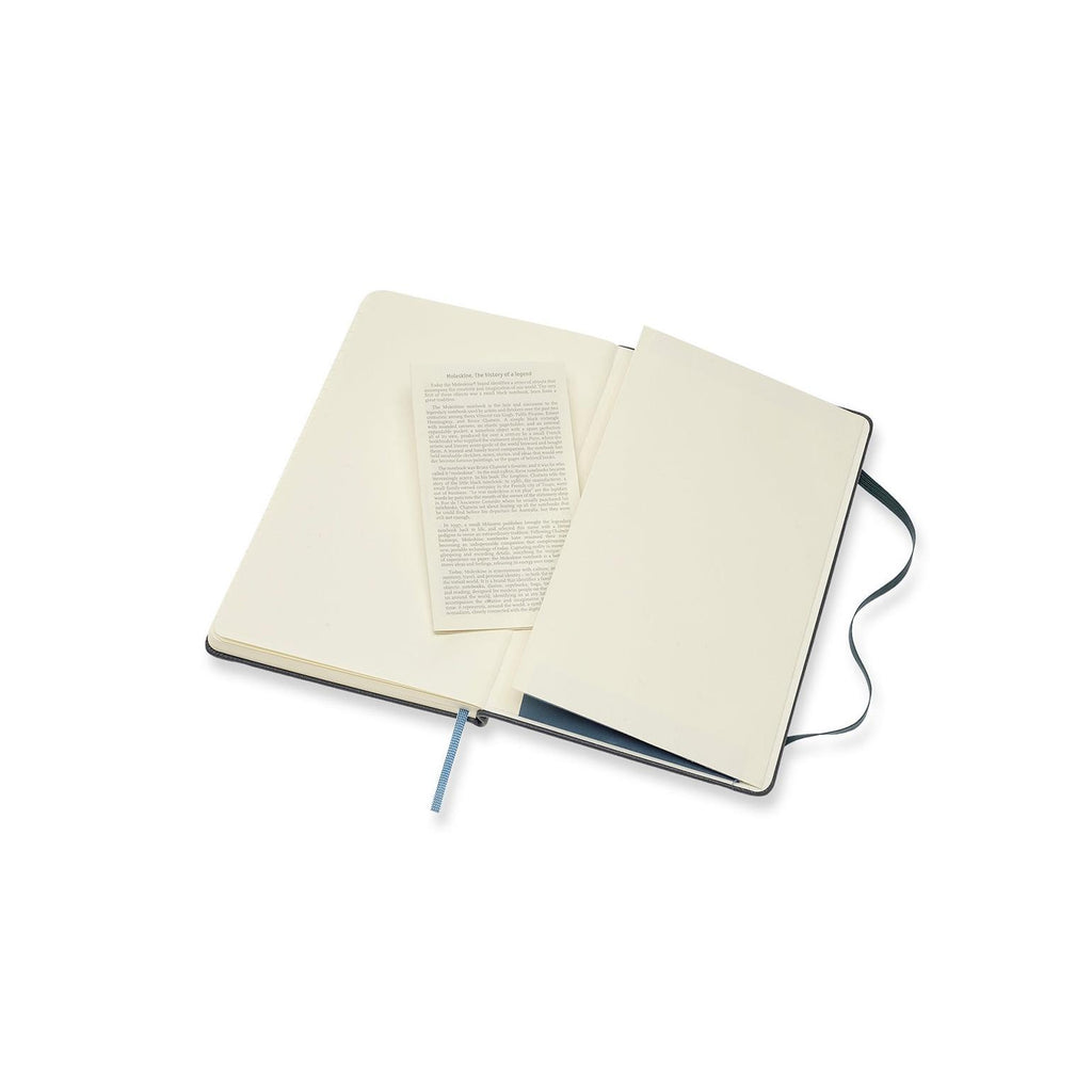 Carnet Textile Large 13X21 - Pages Lignées - Bleu Avio