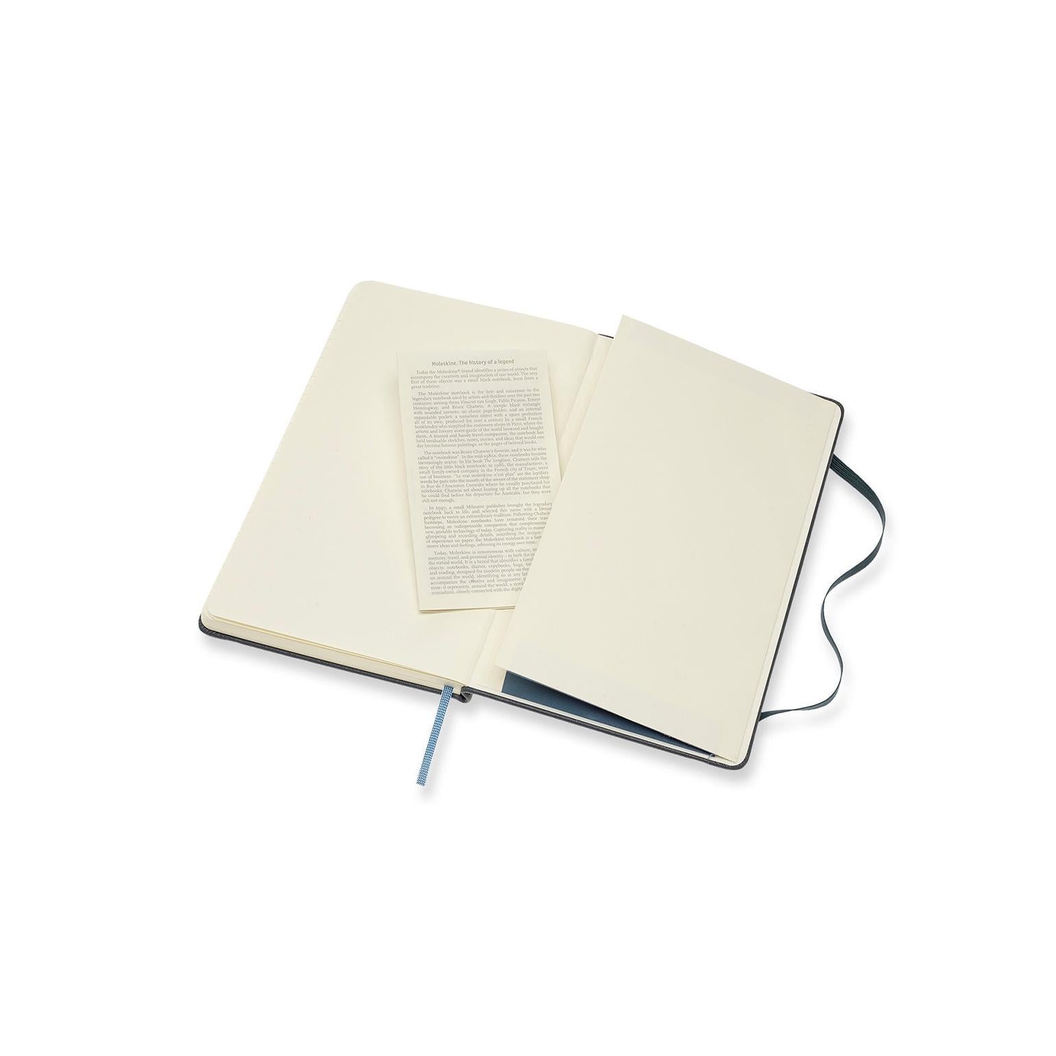 Carnet Textile Large 13X21 - Pages Lignées - Bleu Avio