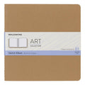 Carnet De Croquis Square 19X19 - Pages Blanches - Brun Kraft