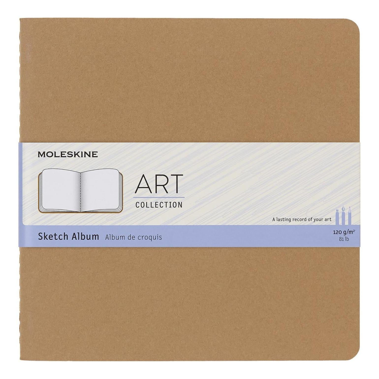 Carnet De Croquis Square 19X19 - Pages Blanches - Brun Kraft