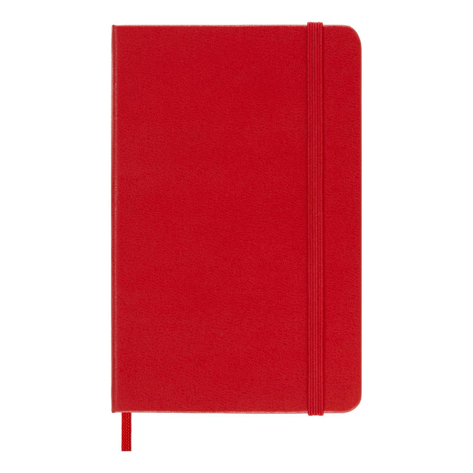Carnet Classique Pocket 9X14 - Pages Lignées - Rouge Écarlate