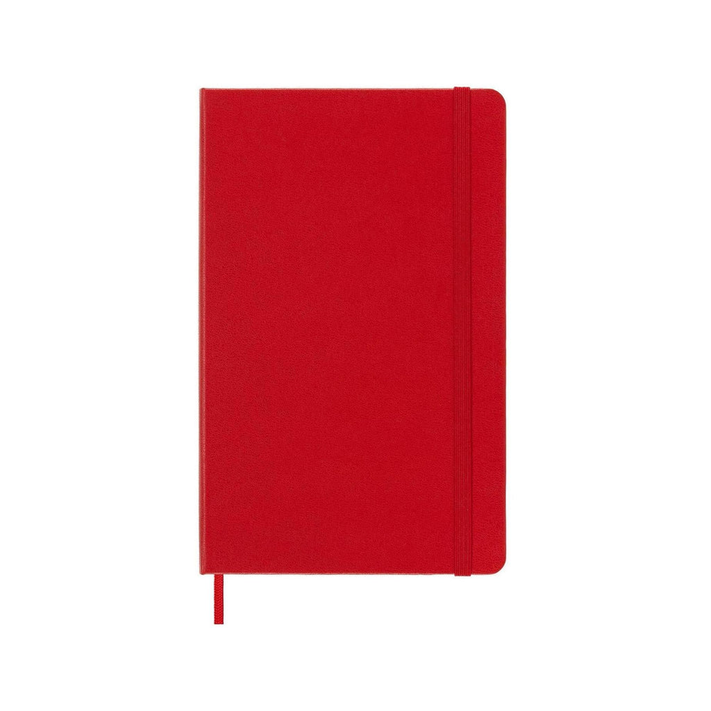 Carnet Classique Large 13X21 - Pages Quadrillées - Rouge Écarlate