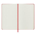 Carnet Classique Large 13X21 - Pages Quadrillées - Rouge Écarlate