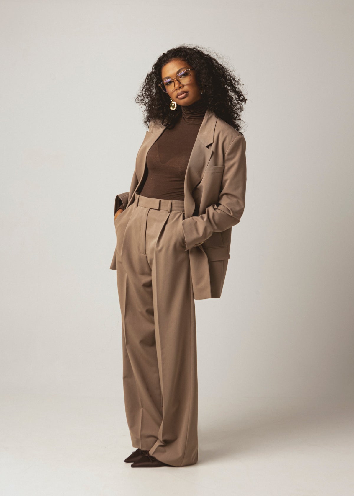 Dobbeltradet Jagger Blazer Taupe