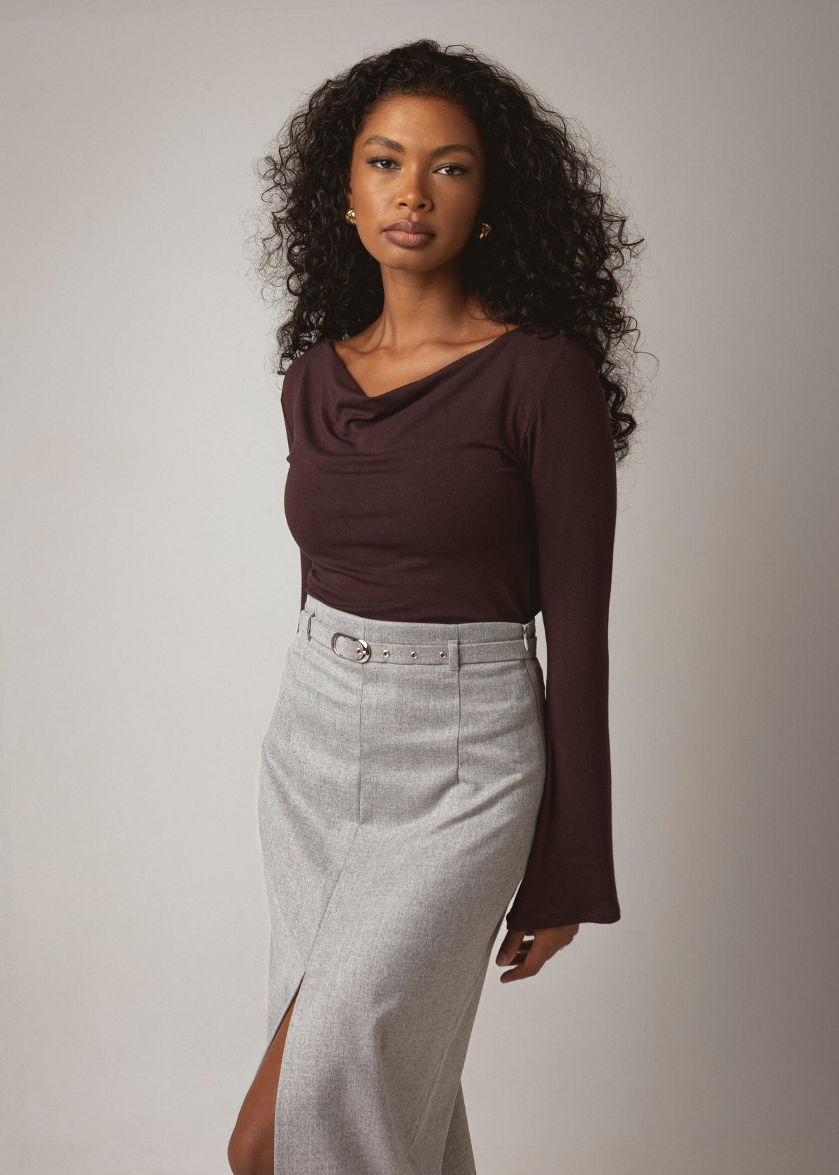Gaia Pencil Skirt - Grey