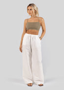 Pantalon Mai Linen - White