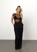 T-Shirt Scarlett Sheer Lace - Black