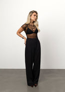 T-Shirt Scarlett Sheer Lace - Black