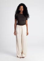 Pantaloni Giulia Loose Satin - Champagne