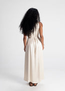 Robe Elena Long Satin - Champagne