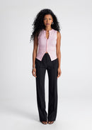 Top Chiara Fitted Ribbed - Baby Pink