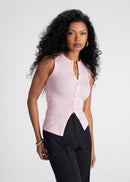 Top Chiara Fitted Ribbed - Baby Pink