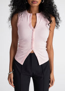 Top Chiara Fitted Ribbed - Baby Pink