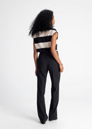 Top Sleeveless Wool Polo - Stripes