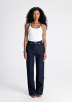 Jimmy Contrast Tank Top - White And Blue