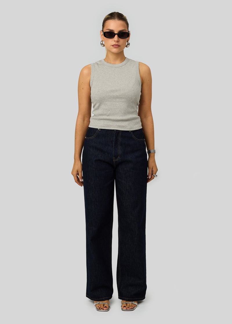 Top Kurt High-Neck Tank - Grey