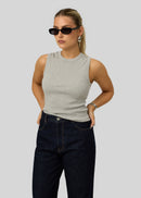 Top Kurt High-Neck Tank - Grey