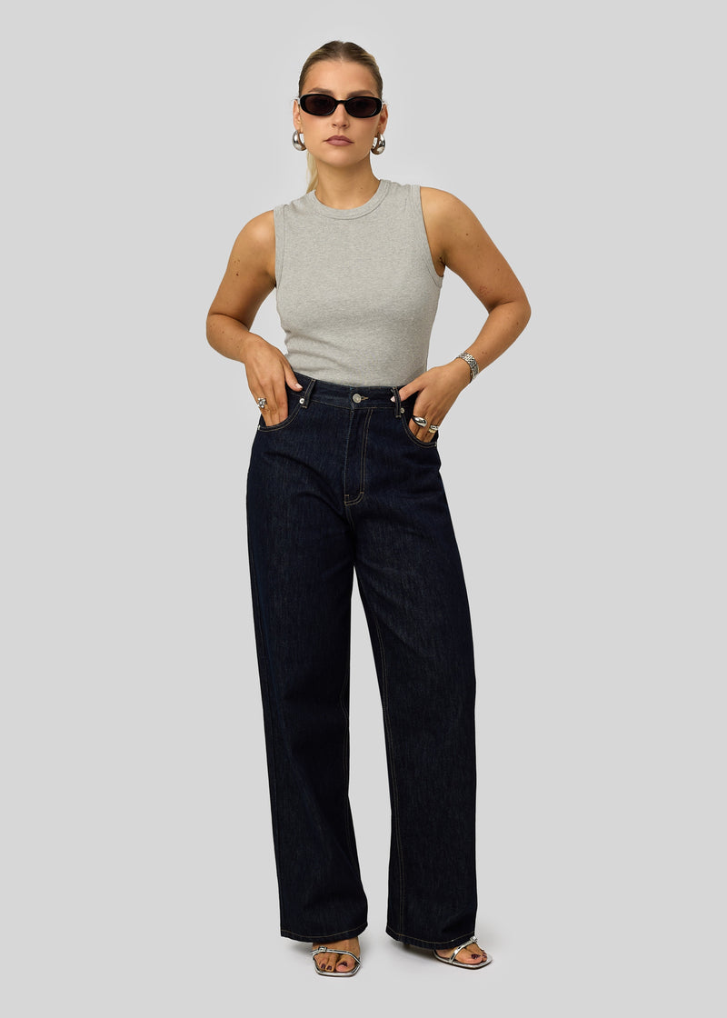 Top Kurt High-Neck Tank - Grey