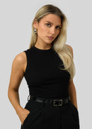 Top Kurt High-Neck Tank - Black