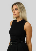 Kurt High-Neck Tank Top - Black