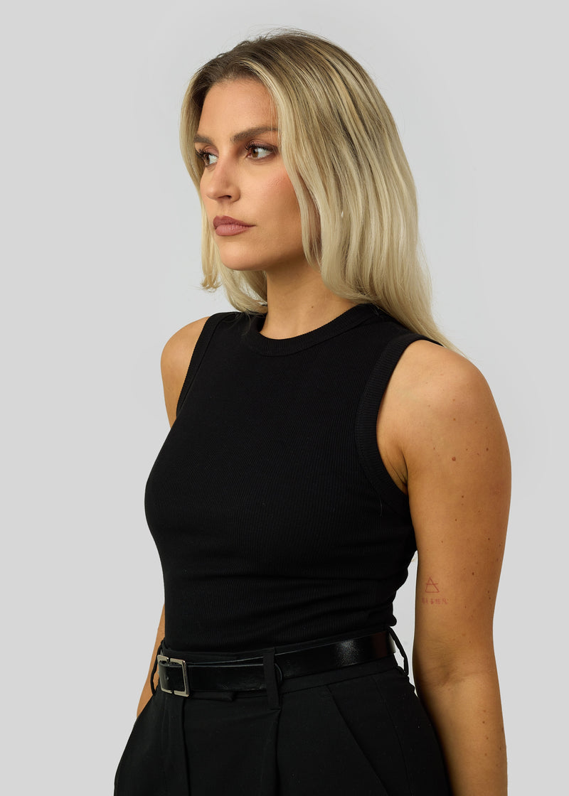 Top Kurt High-Neck Tank - Black