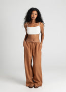 Pantalon Mai Loose Linen - Terracotta
