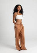 Pantalon Mai Loose Linen - Terracotta