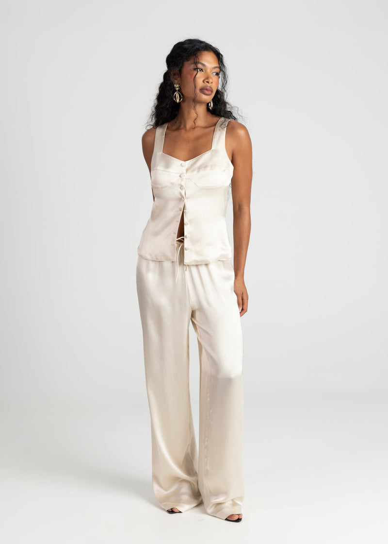 Top Giulia Satin Corset - Champagne