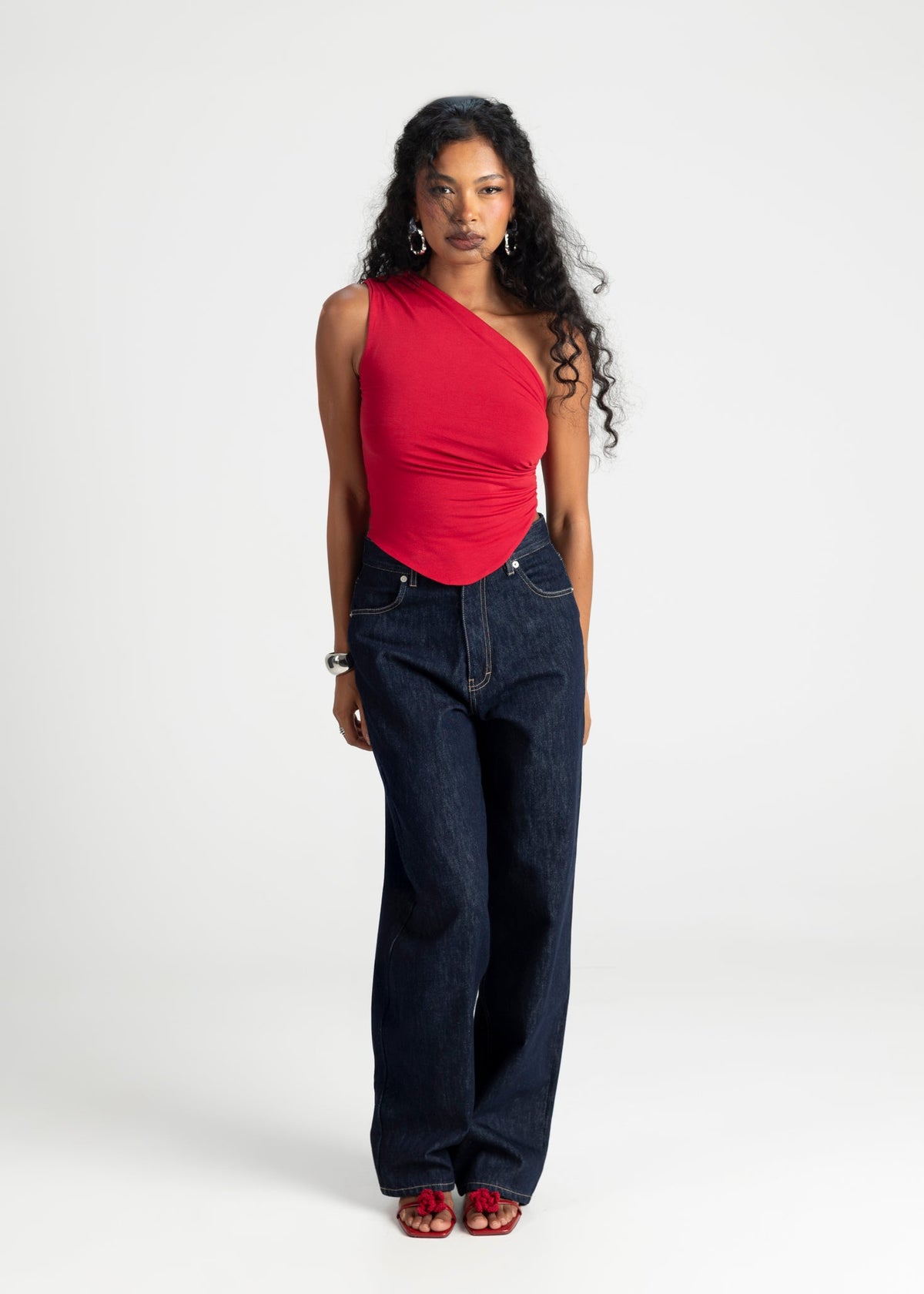 Top Anita One Shoulder - Red