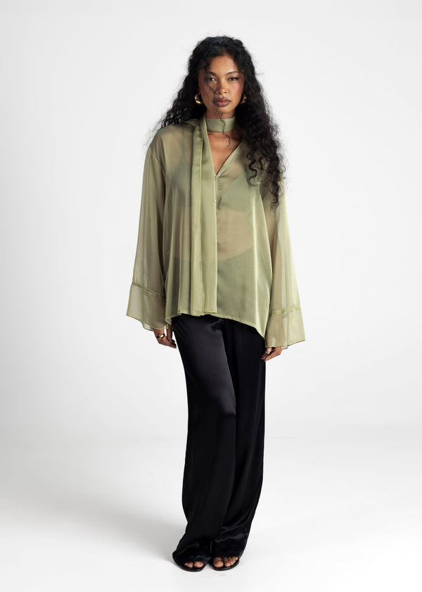 Blouse Haze Sheer - Green