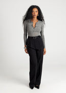 Pull Reese Henley Long Sleeve Débardeur - Grey