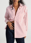 Chemise The Boyfriend Oversized - Red & White Stripes