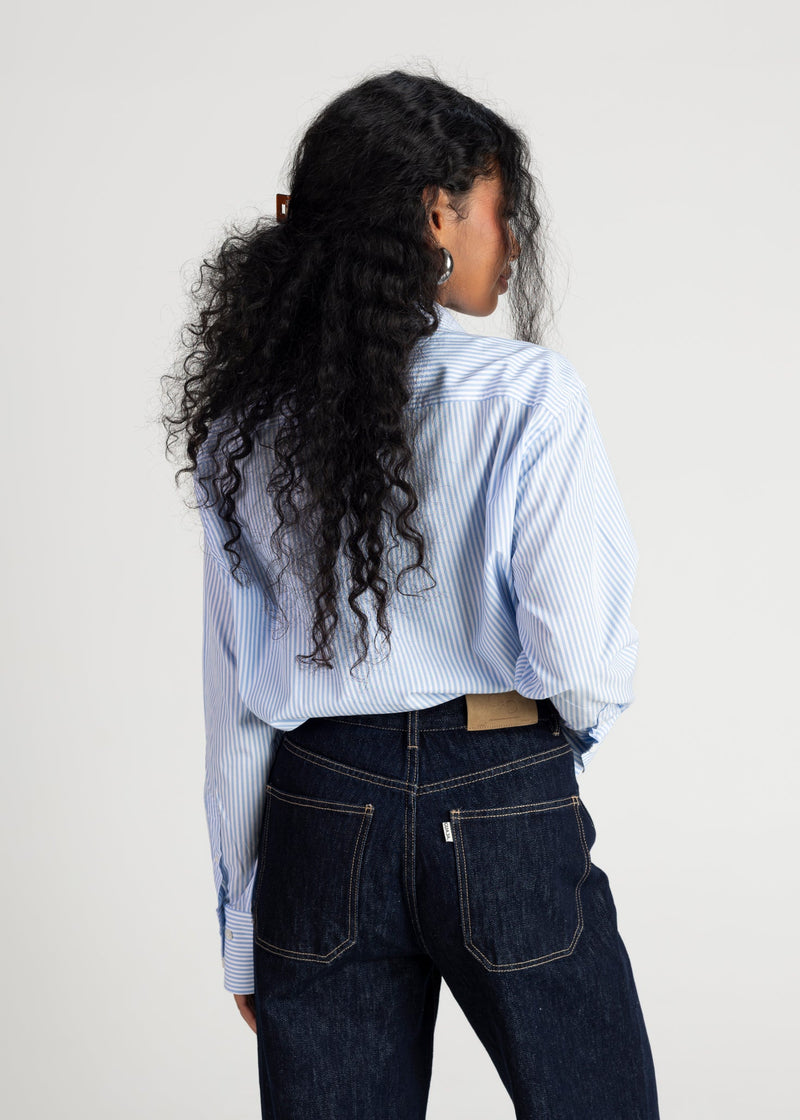 Chemise The Boyfriend Oversized - Blue & White Stripes