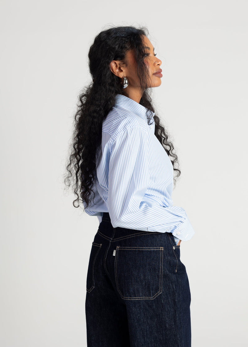 Chemise The Boyfriend Oversized - Blue & White Stripes