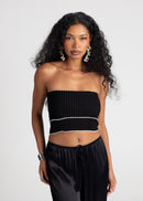 Top Giselle Bandeau Knitted - Black
