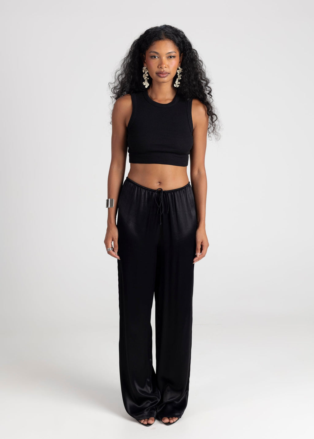 Débardeur Kurt High-Neck Cropped - Black