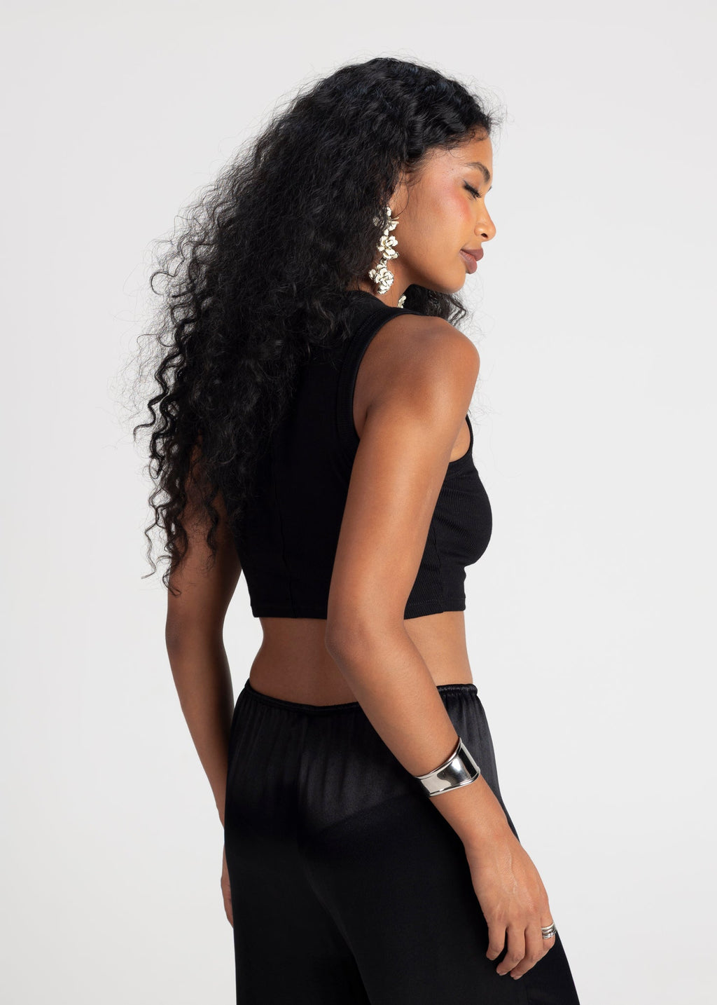 Débardeur Kurt High-Neck Cropped - Black