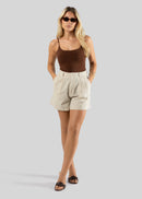 Short Hannah Linen - Beige